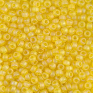 Miyuki seed beads 8/0 - Matte transparent yellow ab 8-136FR